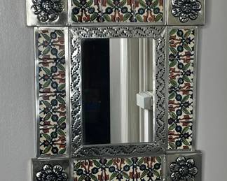 Talavera Tile and Metal Mirror
