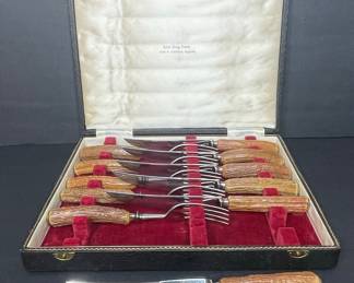 Real Stag Horn Carving Set