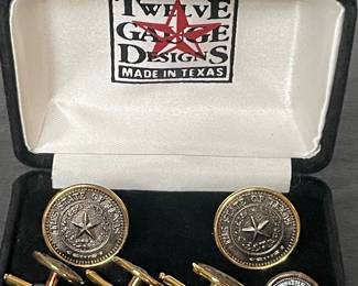 Twelve Gauge Designs State of Texas Cufflinks and Studs Set