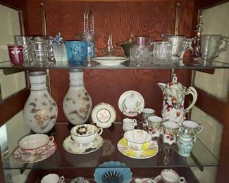 Vintage Vases, Glass Baskets, Tea Cups & more