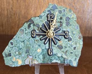 Kambaba Jasper Slice Clock