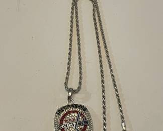 Washington Capitals Stanley Cup Champions Pendant Necklace on Sterling Chain
