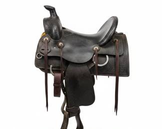 Western Style Leather Saddle
