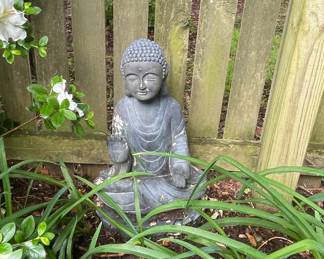 Concrete Meditating Buddha Garden Statue