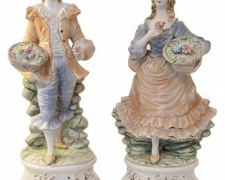Vintage Capodimonte Porcelain Figurines 