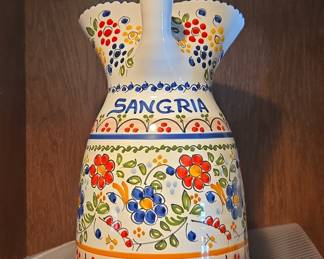 Hand-Painted Ceramic Sangria Pitcher - Toledo Style