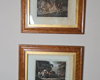 Pair of "Stag-Hunting" Prints by F. T. Waring