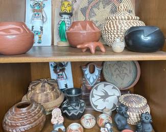 Native American Pottery, Baskets, Kachina Dolls and Figurines
