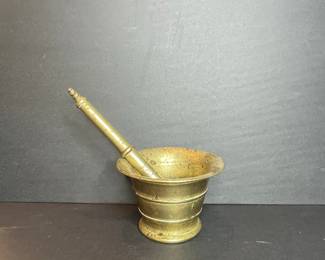 Brass Mortar and Pestle