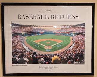 Washington Nationals Home Opener "Baseball Returns" Newspaper Print