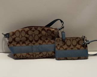 Coach Signature C Monogram Bag & Wristlet