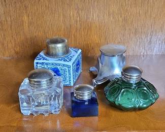Assorted Vintage Inkwells