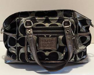Coach Poppy Signature Lurex Tote Bag