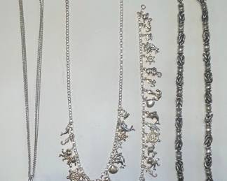 Sterling Silver Charm Bracelets and Necklaces