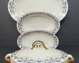 Schuherser Bavaria Volendam Porcelain Serving Pieces Vtg