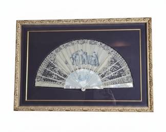 Lady Flora Hastings Antique Framed Fan