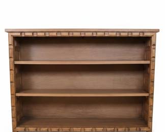 Wooden Bookcase with Carved Details
