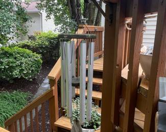 Wind Chimes with Aluminum Tubes and Wooden Top