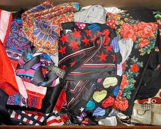 Collection of Silk Scarves: Oscar De La Renta, Pendleton