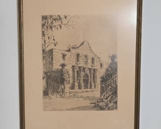 The Alamo Etching 