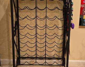 Wine Rack with Wooden Top