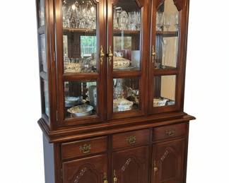 Vintage Queen Anne Style China Cabinet