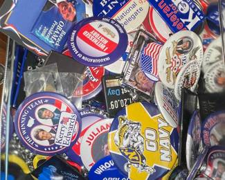 Political Campaign Buttons and Memorabilia