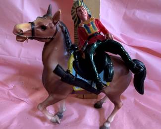 Horse with Indian Chief Rider