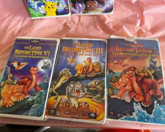 Land Before Time 3, 5, & 6 VHS
