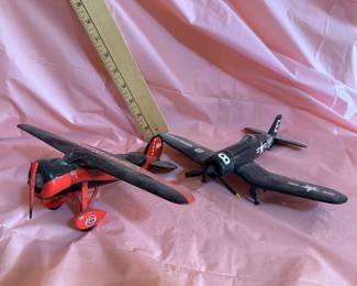 2 Metal Airplanes (broken props)