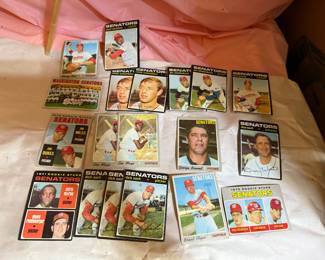 Washington Senators Baseball Cards $10.00 