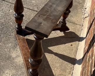 antique wheeling table base $50