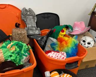 Assorted Halloween costumes,$25 per bin, two bins available 