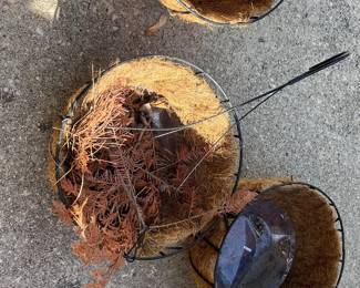 three planter baskets $20
