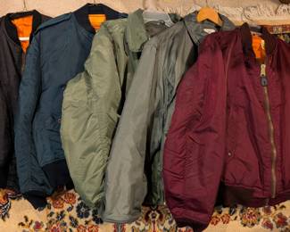 Military clothing, including a variety of M1s in different colors
