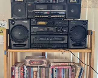 CDs and boom boxes... There are more Bill boxes and portable stereo's