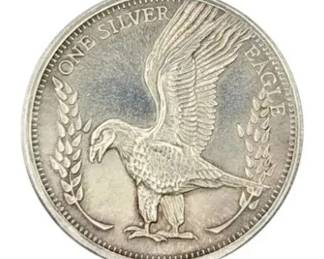 1 Troy Ounce .999 Fine Silver God Family Country Eagle Round 31.67g