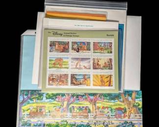 Stamps 8 Disney Movie Stamps From Grenada  Winnie The Pooh, Bambi  More
