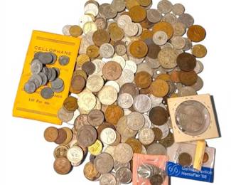 German Zinc Coins, 1943 Steel Pennies,  More Foreign Currency