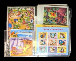 Stamps 26 Disney Movie Stamps From Foreign Countries Jungle Book, Winnie The Pooh  More
