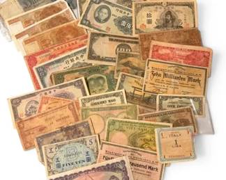Foreign Paper Money  China, Japan, Vietnam, France, Colombia,  More