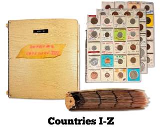 Foreign Coin Binder 2 India, Italy, Japan, Mexico, Netherlands, Portugal, Russia, Spain,  More