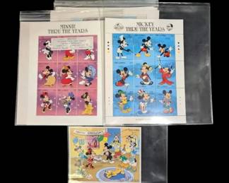 Stamps 7 Mickey Mouse Disney Stamps From Gambia