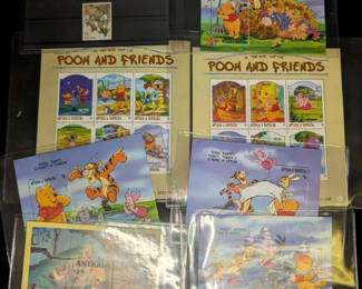 Stamps 23 Winnie The Pooh Stamps From Various Countries