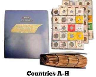 Foreign Coin Binder 1 Argentina, Austria, Belgium, China, England, France, Germany,  More