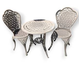 Small Metal Patio Table With Two Chairs