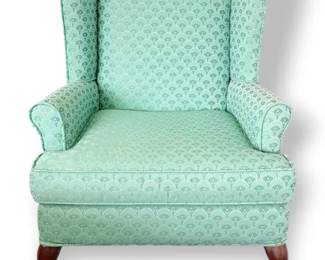 Teal Queen Anne Style Armchair