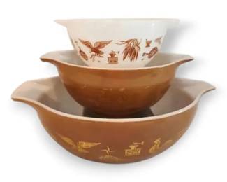 Pyrex Early American Cinderella Mixing Bowls