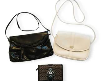 Coach Monogram Wallet, Liz Claiborne Shoulder Bag,  Black Clutch
