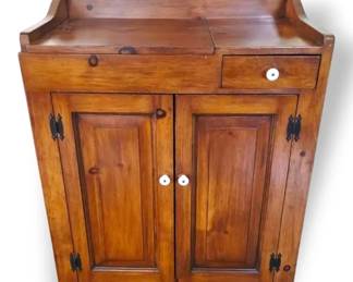 Primitive Wooden Dry Sink Cabinet
